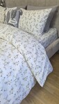 Комплект постільної білизни Флорія Ранфорс Гофре білий з квітами - фото 11