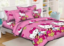 Комплект постельного белья Hello Kitty Sweet Dream, Sofia, подростковый, Ранфорс, СР-169Д