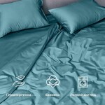 Комплект постільної білизни євро, преміум сатин, м’ята, ТМ IDEIA - фото 3