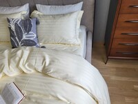 Комплект постельного белья Ivory Milk, MULTI страйп сатин, полоска, ТМ Комфорт-текстиль - фото 1