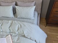 Комплект постільної білизни Light Azure, Варена бавовна аквамаринова W1061 - фото 2