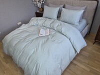 Комплект постільної білизни Light Azure, Варена бавовна аквамаринова W1061 - фото 8