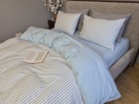 Комплект постільної білизни Marshall + Sky Blue, Варена бавовна небесно-блакитна - фото 5