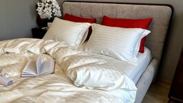 Комплект постельного белья MULTI stripe MILK - фото 6