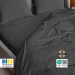 Комплект постельного белья Cloud Dream, полуторный, микросатин жатка, темно-серый, в подарочной упаковке, ТМ IDEIA - фото 16