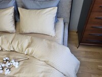 Комплект постельного белья Satin GOFRE Жатка, бежевый - фото 18