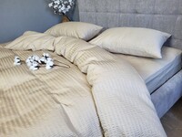 Комплект постельного белья Satin GOFRE Жатка, бежевый - фото 19