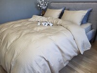 Комплект постельного белья Satin GOFRE Жатка, бежевый - фото 8