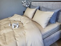 Комплект постельного белья Satin GOFRE Жатка, бежевый - фото 9