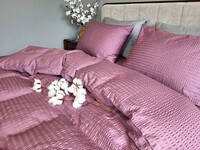 Комплект постельного белья Satin GOFRE Жатка, фиолетовый - фото 10