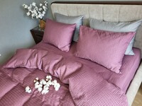 Комплект постельного белья Satin GOFRE Жатка, фиолетовый - фото 11