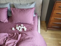 Комплект постельного белья Satin GOFRE Жатка, фиолетовый - фото 2