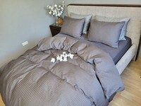 Комплект постельного белья Satin GOFRE Жатка, графит - фото 10