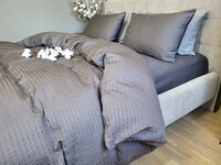 Комплект постельного белья Satin GOFRE Жатка, графит - фото 15