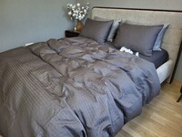 Комплект постельного белья Satin GOFRE Жатка, графит - фото 16