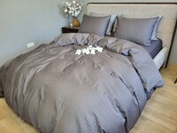 Комплект постельного белья Satin GOFRE Жатка, графит - фото 8