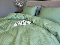 Комплект постельного белья Satin GOFRE Жатка, полынь - фото 12