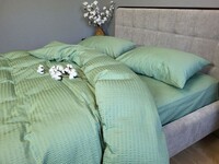 Комплект постельного белья Satin GOFRE Жатка, полынь - фото 7