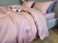 Комплект постільної білизни Satin GOFRE Жатка, пудра - фото 11