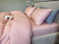 Комплект постільної білизни Satin GOFRE Жатка, пудра - фото 12