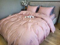 Комплект постільної білизни Satin GOFRE Жатка, пудра - фото 13