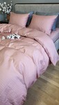 Комплект постільної білизни Satin GOFRE Жатка, пудра - фото 15