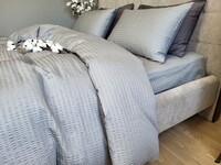 Комплект постельного белья Satin GOFRE Жатка, серый - фото 9