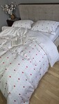 Комплект постільної білизни Сатин PREMIUM Love Story із сердечками - фото 14