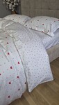 Комплект постільної білизни Сатин PREMIUM Love Story із сердечками - фото 19