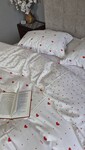 Комплект постільної білизни Сатин PREMIUM Love Story із сердечками - фото 5
