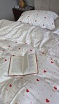 Комплект постільної білизни Сатин PREMIUM Love Story із сердечками - фото 6