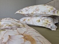 Комплект постільної білизни Сатин PREMIUM Seville оливковий з півонією - фото 14