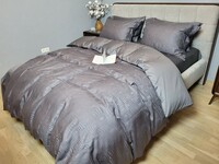 Комплект постельного белья Sguare Dark Grey, Сатин JACQUARD, ТМ Комфорт-текстиль - фото 5