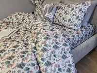 Комплект постільної білизни Шапулі Turkish Flannel 5D зі сніговиками та шапками - фото 7