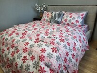 Комплект постільної білизни Сніжинка сіра, Фланель Туреччина, Комфорт-текстиль - фото 7