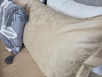 Комплект постельного белья Tiara Beige, Сатин Жаккард, ТМ Комфорт-текстиль - фото 13