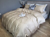 Комплект постельного белья Tiara Beige, Сатин Жаккард, ТМ Комфорт-текстиль - фото 7