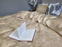 Комплект постельного белья Tiara Beige, Сатин Жаккард, ТМ Комфорт-текстиль - фото 8