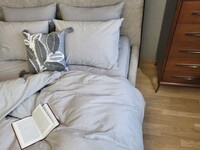 Комплект постельного белья Вареный хлопок, Ash Gray Washed Cotton W1221 - фото 2
