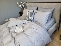 Комплект постельного белья Вареный хлопок, Ash Gray Washed Cotton W1221 - фото 10