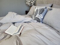 Комплект постельного белья Вареный хлопок, Ash Gray Washed Cotton W1221 - фото 12