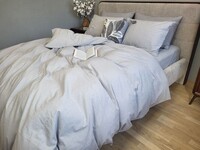 Комплект постельного белья Вареный хлопок, Ash Gray Washed Cotton W1221 - фото 5