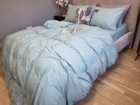 Комплект постільної білизни Варена бавовна, Cyan Washed Cotton W1291