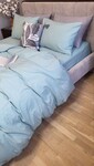 Комплект постільної білизни Варена бавовна, Cyan Washed Cotton W1291 - фото 5