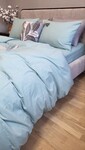 Комплект постільної білизни Варена бавовна, Cyan Washed Cotton W1291 - фото 8