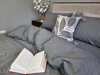 Комплект постільної білизни Варена бавовна, Graphite Washed Cotton W1141 - фото 13