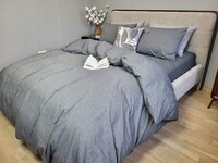 Комплект постельного белья Вареный хлопок, Graphite Washed Cotton W1141