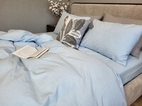 Комплект постельного белья Вареный хлопок, Sky Blue Washed Cotton W1281 - фото 5