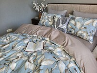 Комплект постільної білизни Віола блакитний, cotton - фото 3