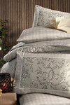 Комплект постільної білизни Dema Beige La Romano 300TC Premium Сатин Євро елегантний квітковий принт - фото 2